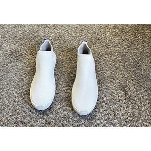 Rothy's The Chelsea Hi Top White Knit Pull On Womens Sneaker Boots Size 9